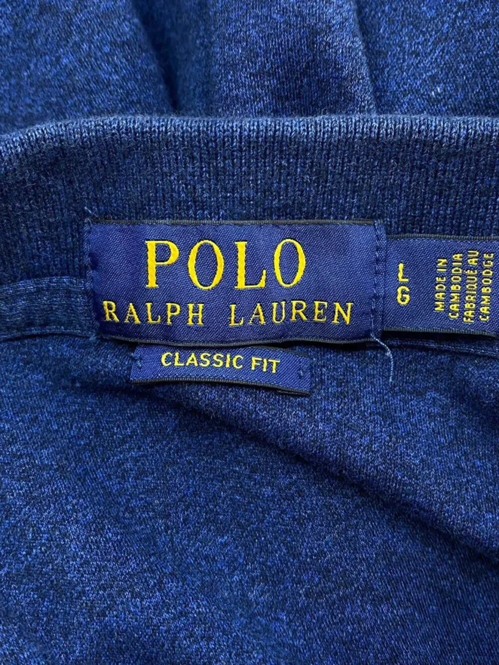 POLO RALPH LAUREN Men Pullover Short Sleeve Polo‎ Shirt Sz L Blue Everyday 71-1